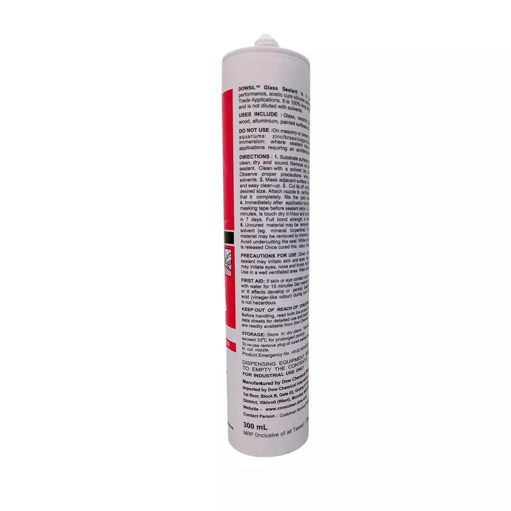 Dowsil Glass Sealant With Nozzle 300 ml Clear Liquid Waterproof