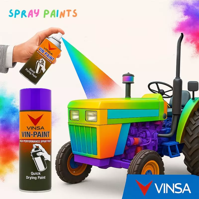 Vinsa Quick Drying Spray Paint Glossy Finish 440 ml Purple (Pack of 3 Pcs)