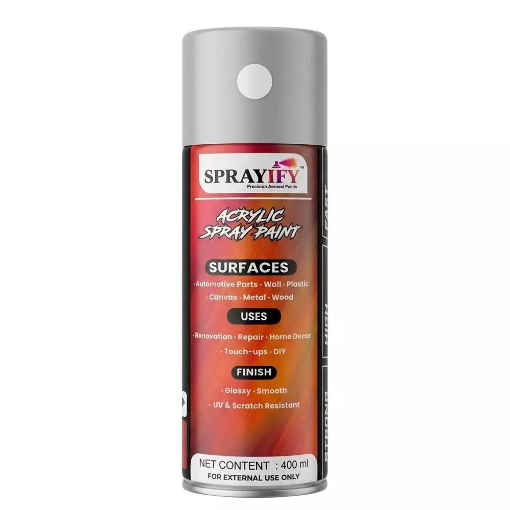 SPRAYIFY Acrylic Spray Paint Premium Finish 400 ml Metallic Silver, SPF-MS-400