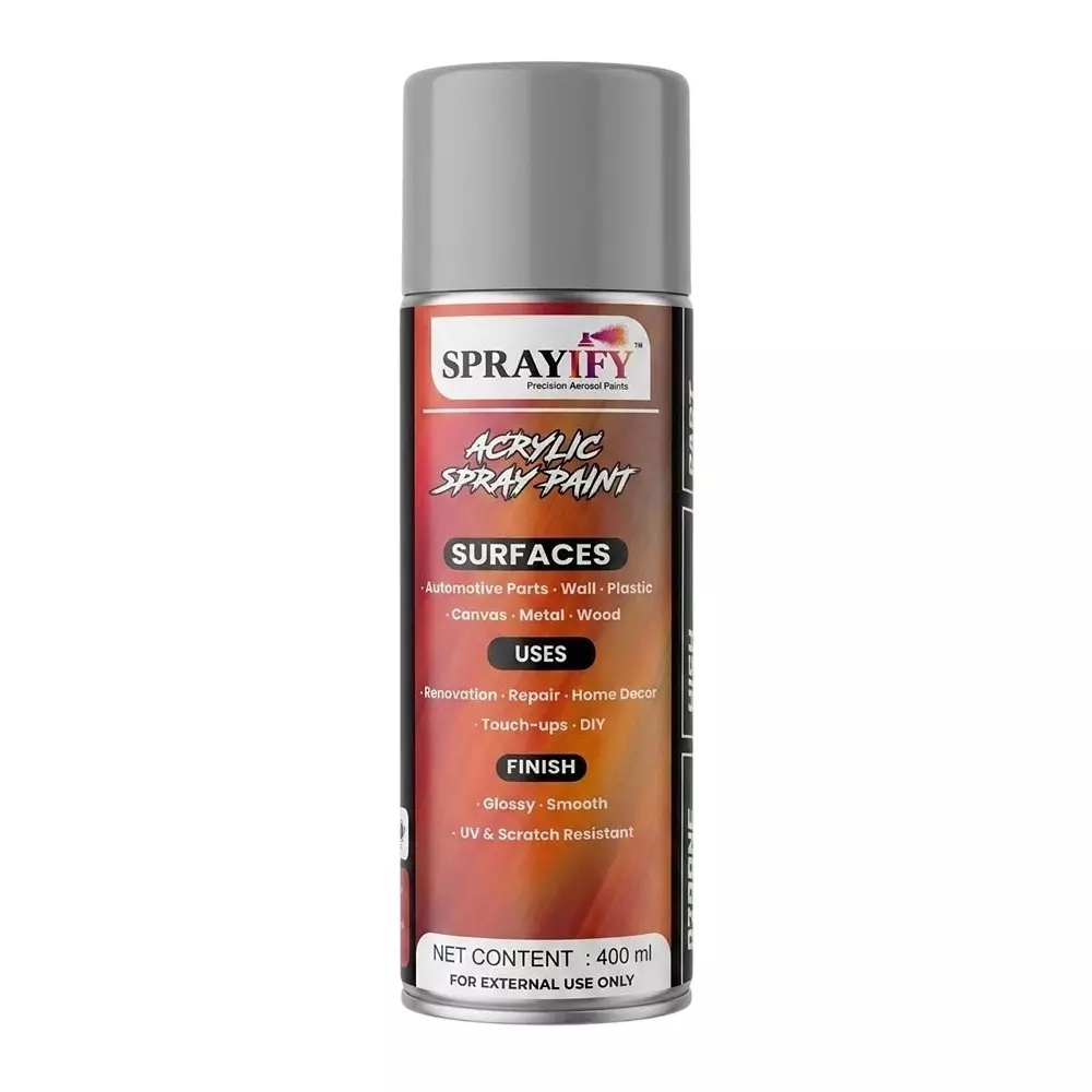 SPRAYIFY Acrylic Spray Paint Premium Finish 400 ml Grey, SPG-GY-400