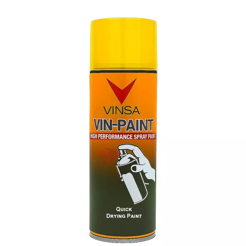 Vinsa Quick Drying Spray Paint Glossy Finish 440 ml Yellow