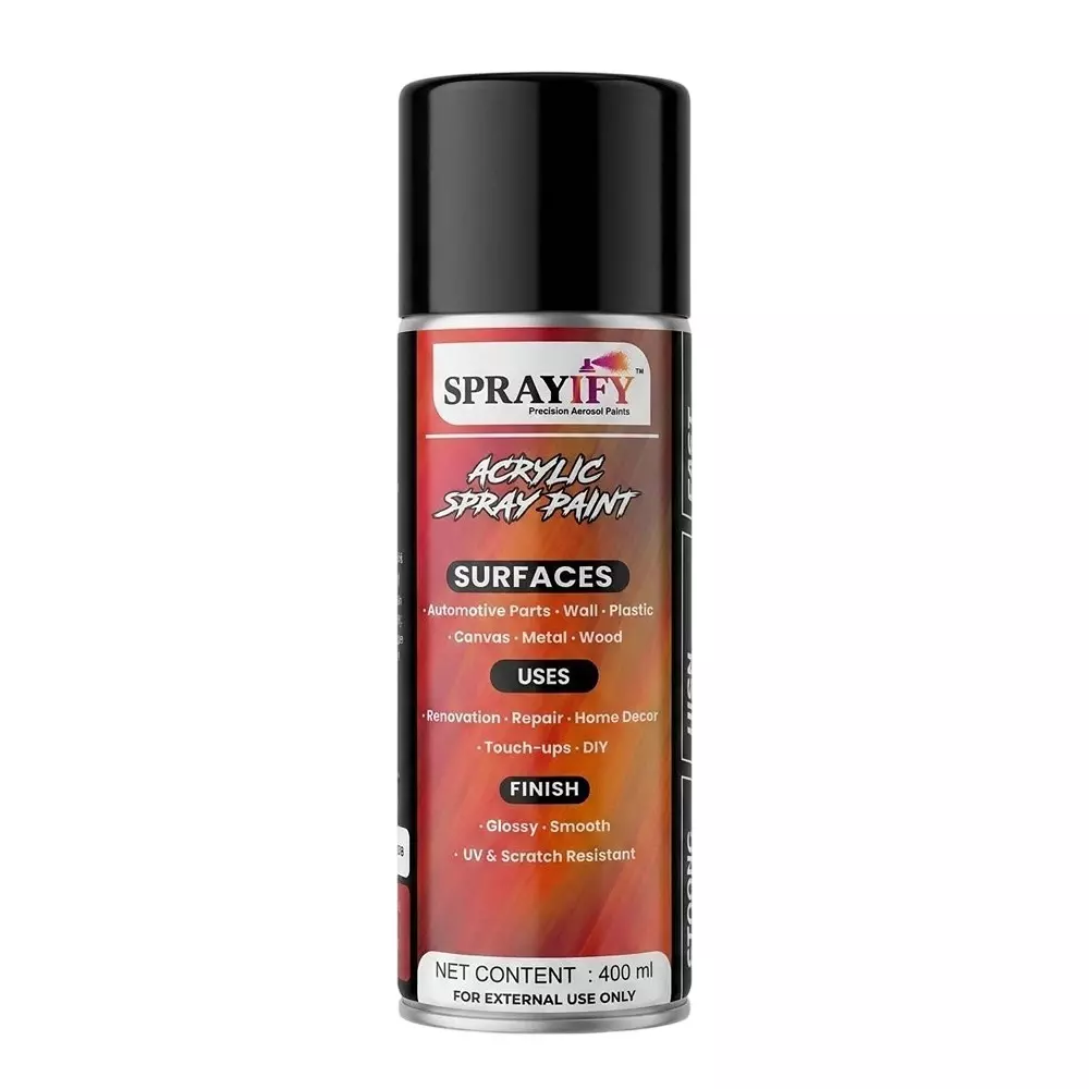 SPRAYIFY Acrylic Spray Paint Premium Finish 400 ml Black Matte, SPF-BM-400