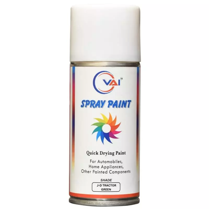 VAI ‎Green Touch Up Spray Paint ‎225 ml for Tractor, Farm and Agriculture Machinery, ‎TR-J-D-TR-GRN-225-01