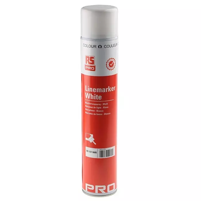 RS PRO Line Marker Spray 750 ml White Acrylic, 7275605