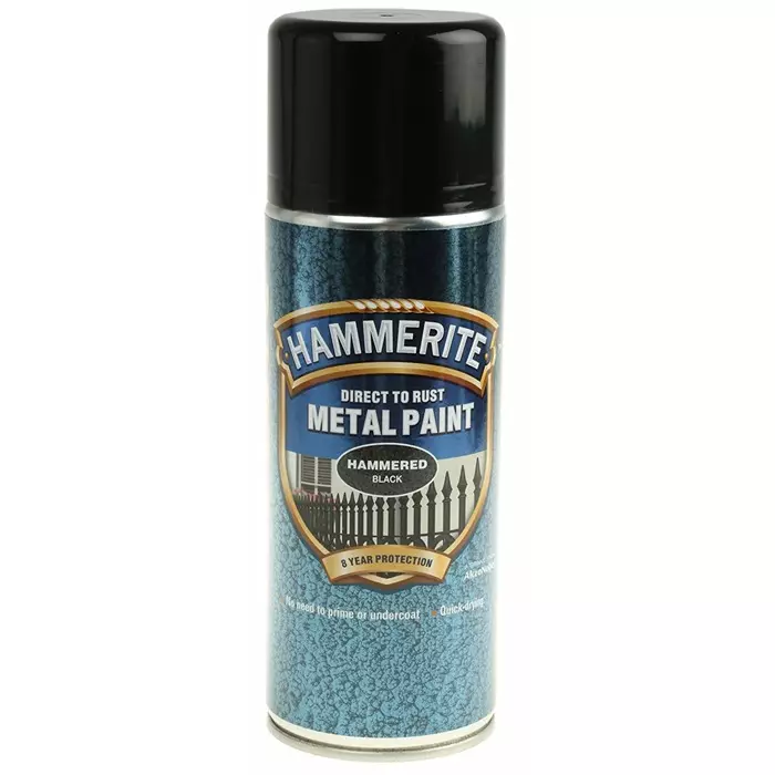 Hammerite 400ml Black Ha mmered Spray Paint, 5084781