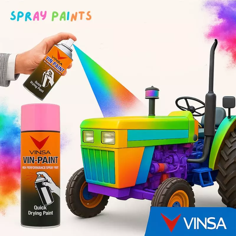 Vinsa Quick Drying Spray Paint Glossy Finish 440 ml Pink