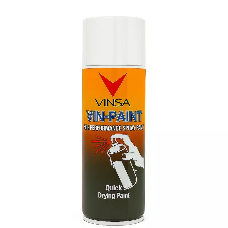Vinsa Quick Drying Spray Paint Glossy Finish 440 ml White