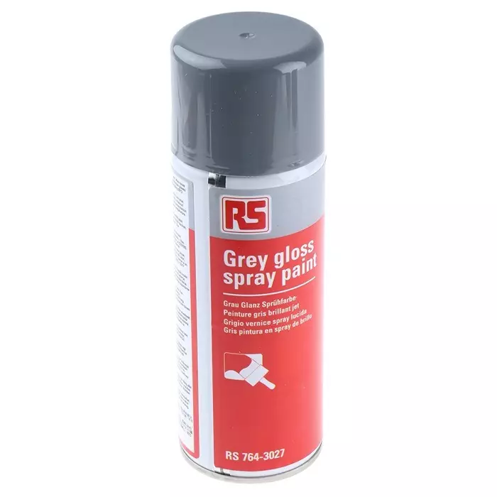 RS PRO Spray Paint Gloss 400 ml Grey 1.5 m² Coverage, 7643027