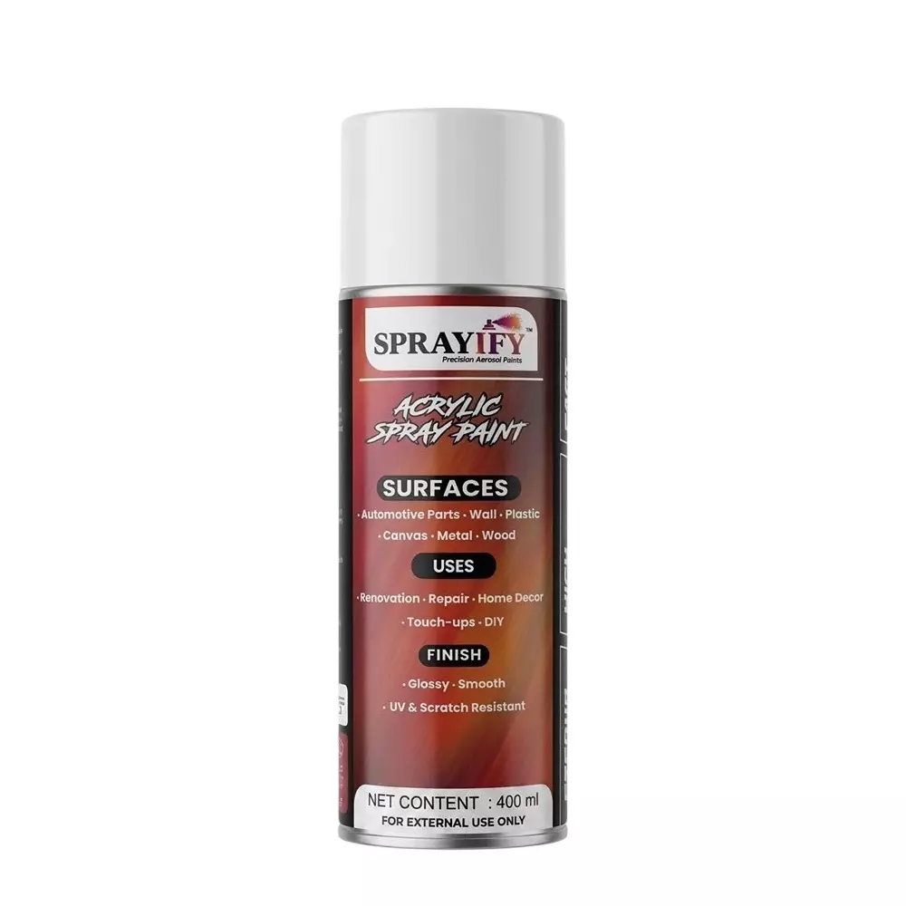 SPRAYIFY Acrylic Spray Paint Premium Finish 400 ml White, SPF-WHT-400