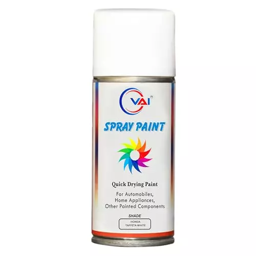 VAI ‎White Touch Up Spray Paint ‎225 ml for Honda Brio, Amaze, Civic, City, ‎H-TF-WH-225-01