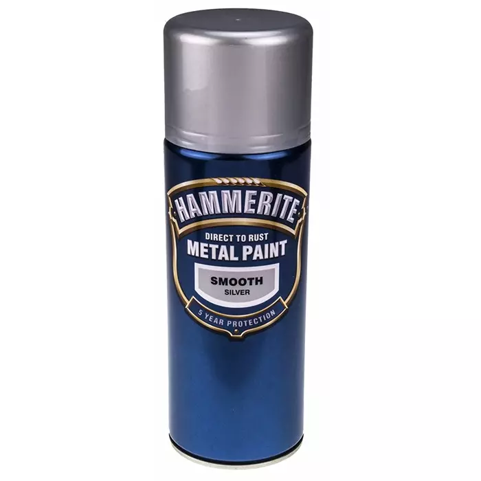 Hammerite 400ml Silver Smooth Spray Paint, 5084785