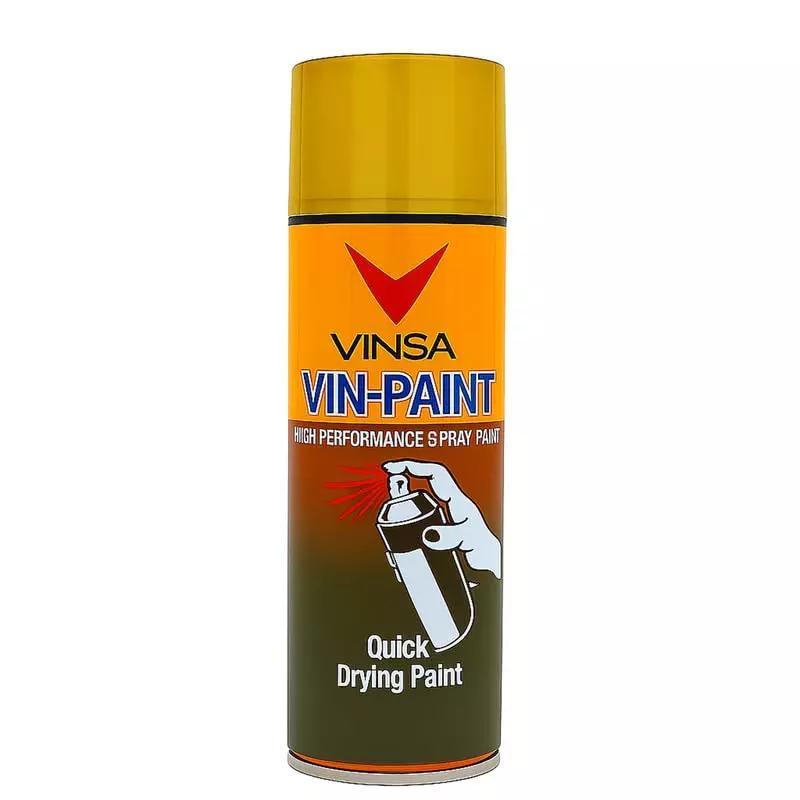 Vinsa Quick Drying Spray Paint Glossy Finish 440 ml Golden
