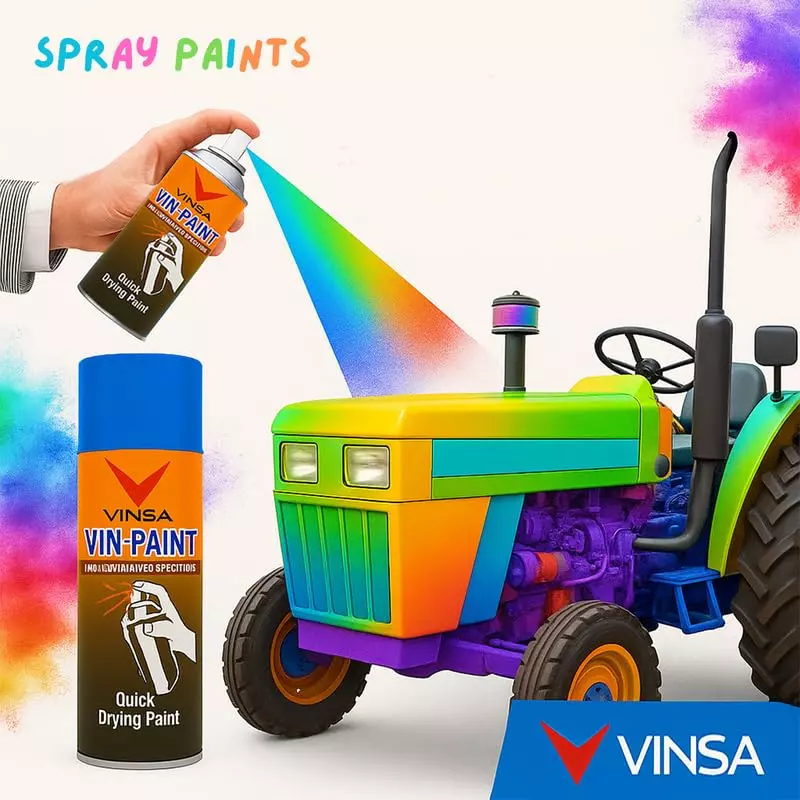 Vinsa Quick Drying Spray Paint Glossy Finish 440 ml Blue (Pack of 3 Pcs)