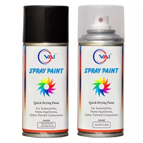 VAI ‎Oxford Blue Touch Up Spray Paint ‎225 ml for Maruti Cars, ‎MR-OX-BL-2 (Pack of 2 Pcs)