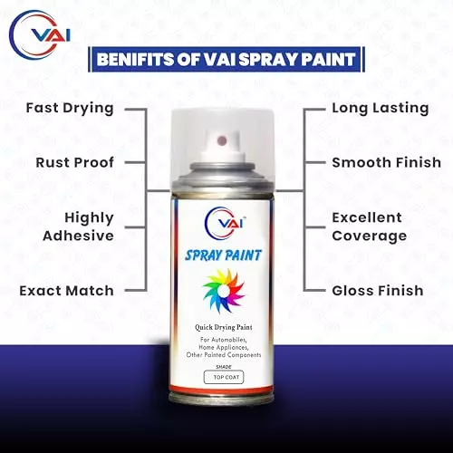 VAI ‎Oxford Blue Touch Up Spray Paint ‎225 ml for Maruti Cars, ‎MR-OX-BL-2 (Pack of 2 Pcs)