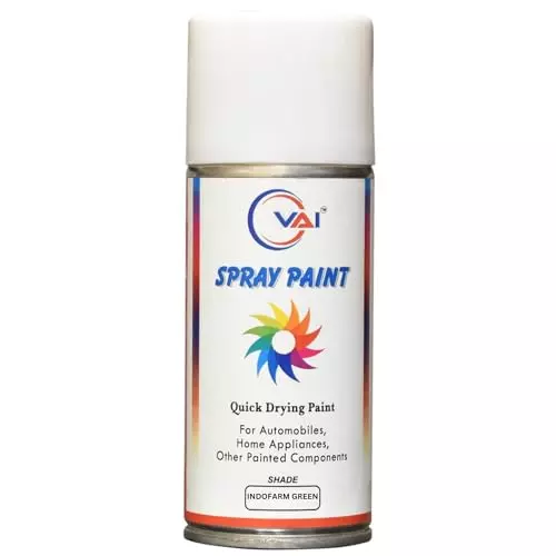 VAI ‎Indofarm Green Touch Up Spray Paint ‎225 ml for Tractor, Farm and Agriculture Machinery, ‎TR-INFM-GR-225