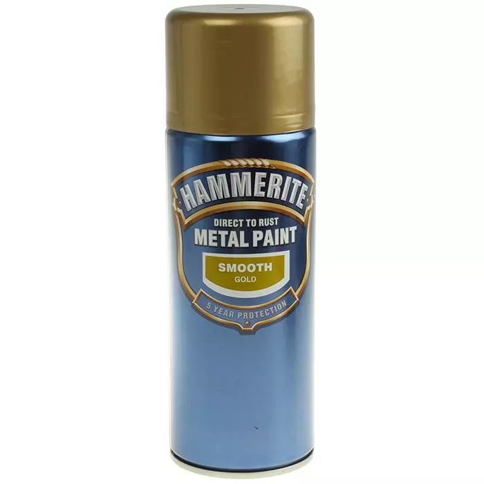 Hammerite 400ml Gold Smooth Spray Paint, 5092831