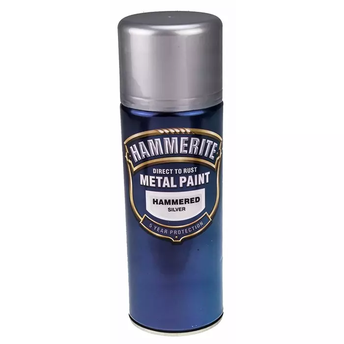 Hammerite 400ml Silver Ha mmered Spray Paint, 5084783