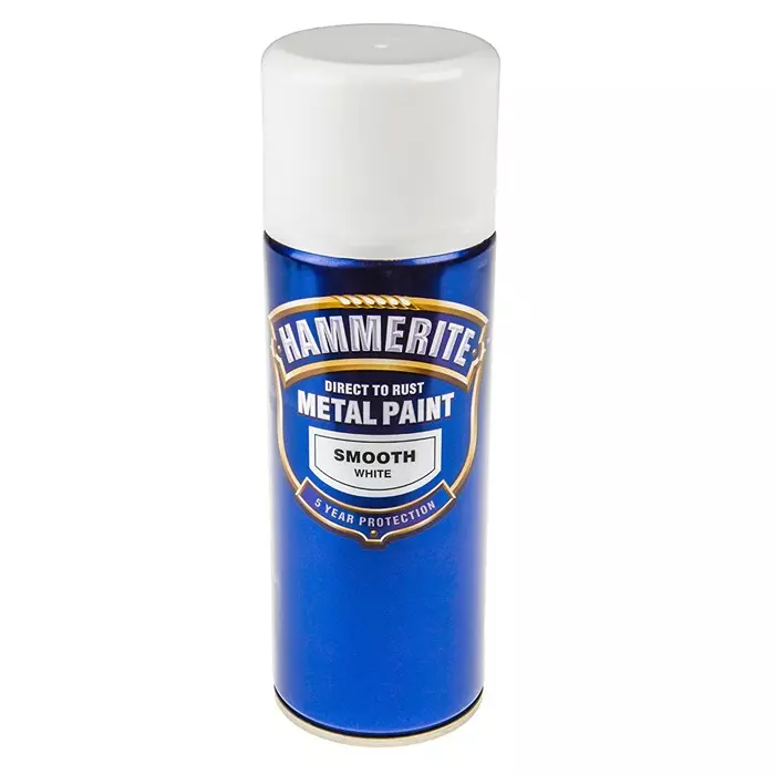 Hammerite 400ml White Smooth Spray Paint, 5084782