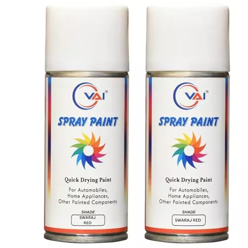 VAI ‎Red Touch Up Spray Paint ‎225 ml for Tractor, ‎TR-SW-RD-225-2 (Pack of 2 Pcs)