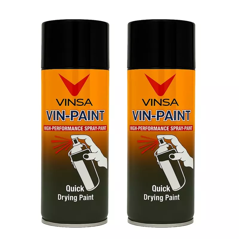 Vinsa Quick Drying Spray Paint Glossy Finish 440 ml (Pack of 2 Pcs)