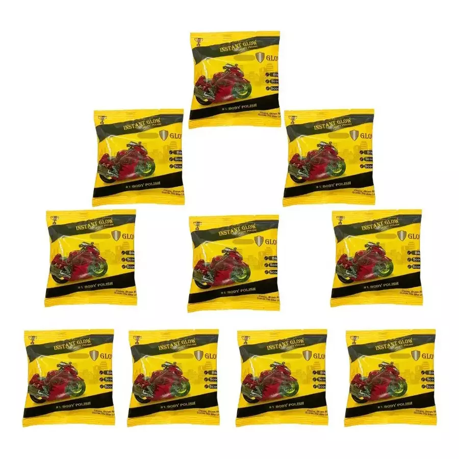 SHIV ALASKA Liquid Car Polish 12 ml Pouch for Car & Bike, (Pack of 10 Pcs)