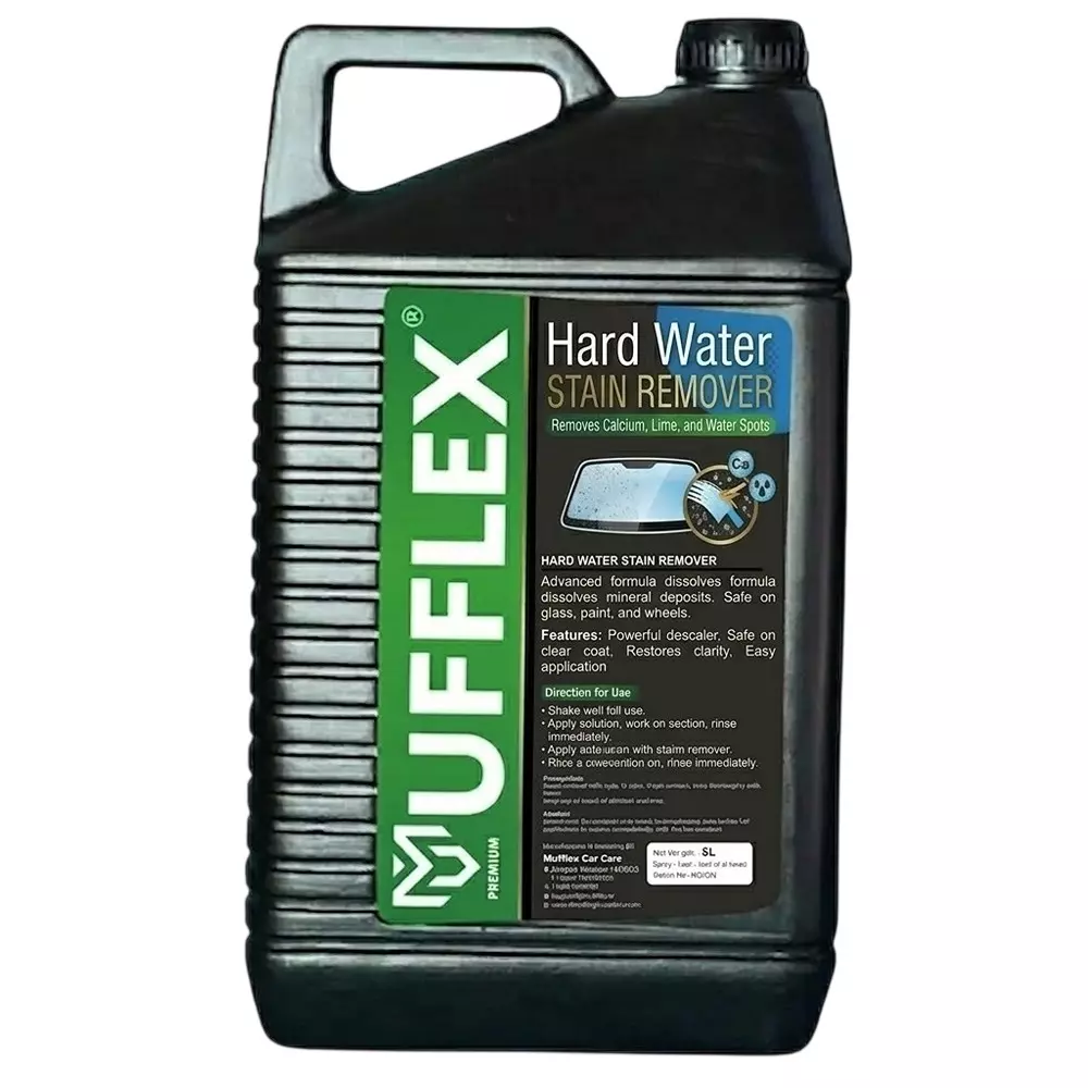 Mufflex Hard Water Stain Remover Spray 5 L Can Fresh Fragrance for Car Washing