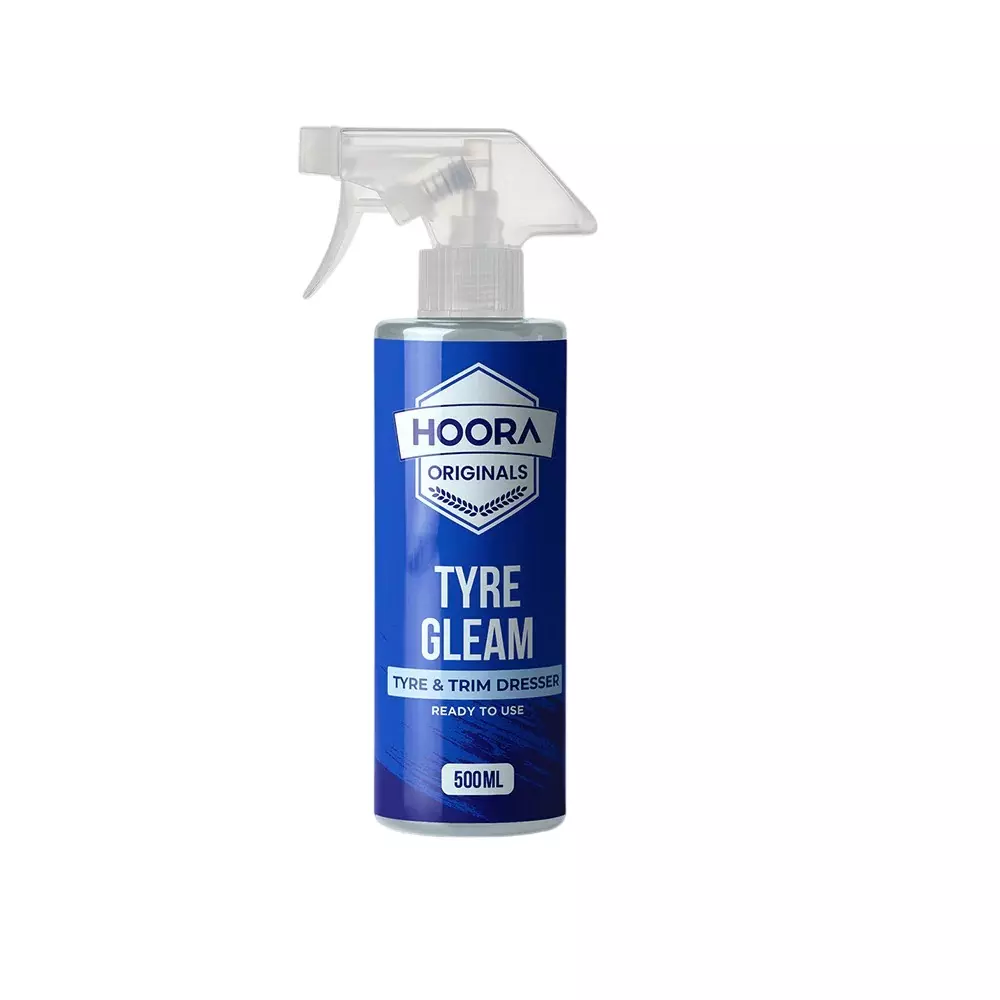 HOORA 500 ml Tyre Polish with HydroPolymer Shield Technology Liquid Spray Formula for Cars and Bikes