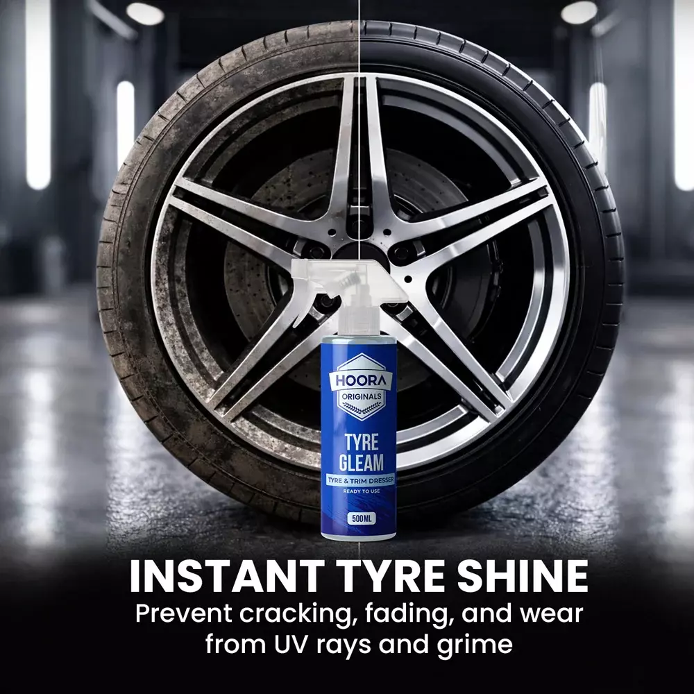hoora-500-ml-tyre-polish-with-hydropolymer-shield-technology-liquid-spray-formula-for-cars-and-bikes
