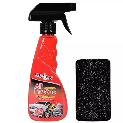 Kangaroo 200 ml All-in-One Multipurpose Polish Spray with Applicator Pad, AFO_200 RED