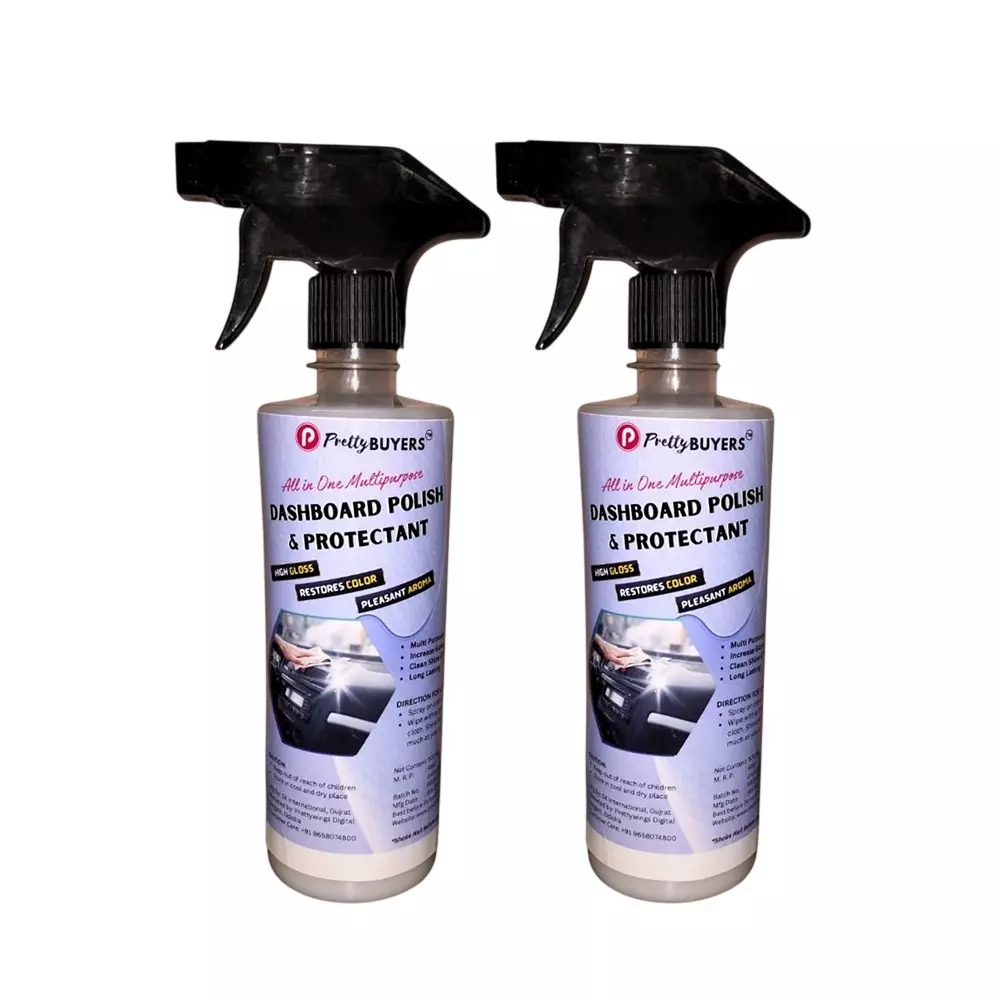 PrettyBUYERS Liquid Car Polish for Dashboard, Leather 500 ml Each (Pack of 2)