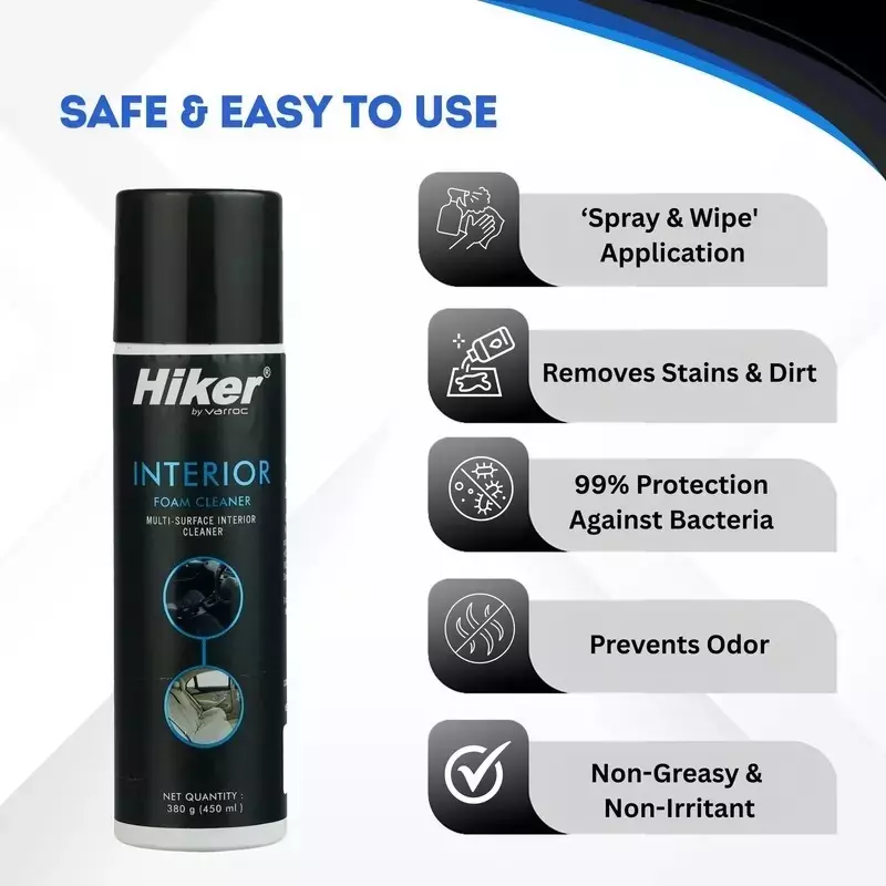 Hiker By Varroc Interior Foam Cleaner 450 ml, K353A37700 (Pack of 10)