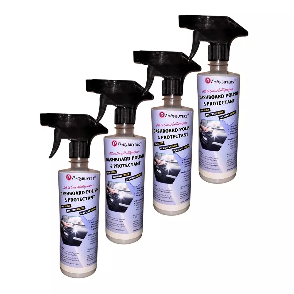 PrettyBUYERS Liquid Car Polish for Dashboard, Leather 500 ml Each (Pack of 4)