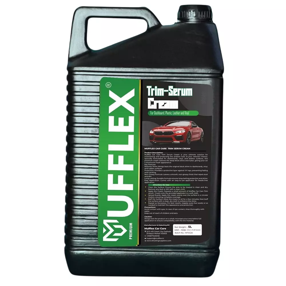 Mufflex Trim Restorer Gel 5 L Can Fresh Fragrance for Car Washing