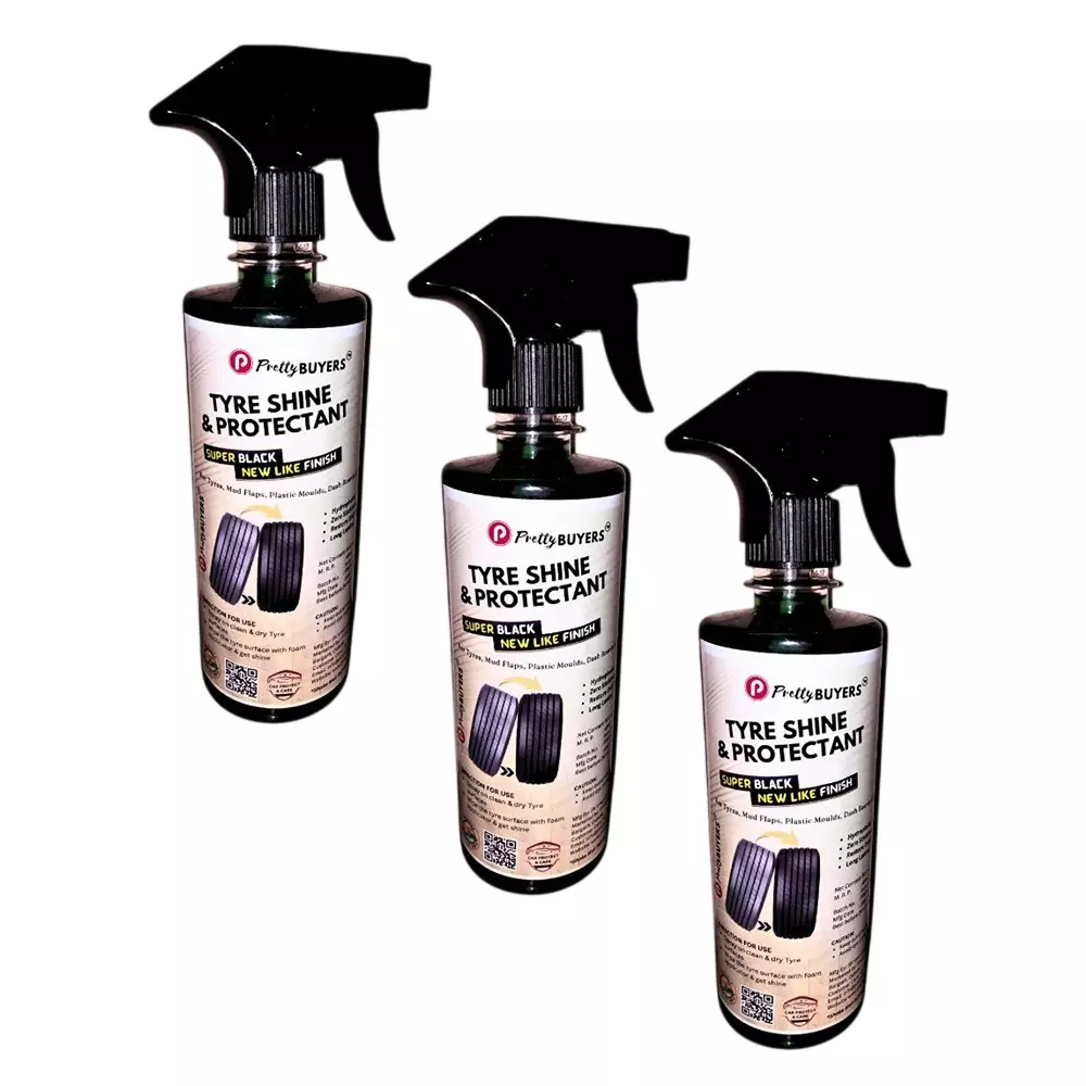 PrettyBUYERS Liquid Car Tyre Polish & Protectant Spray 500 ml Each (Pack of 3)