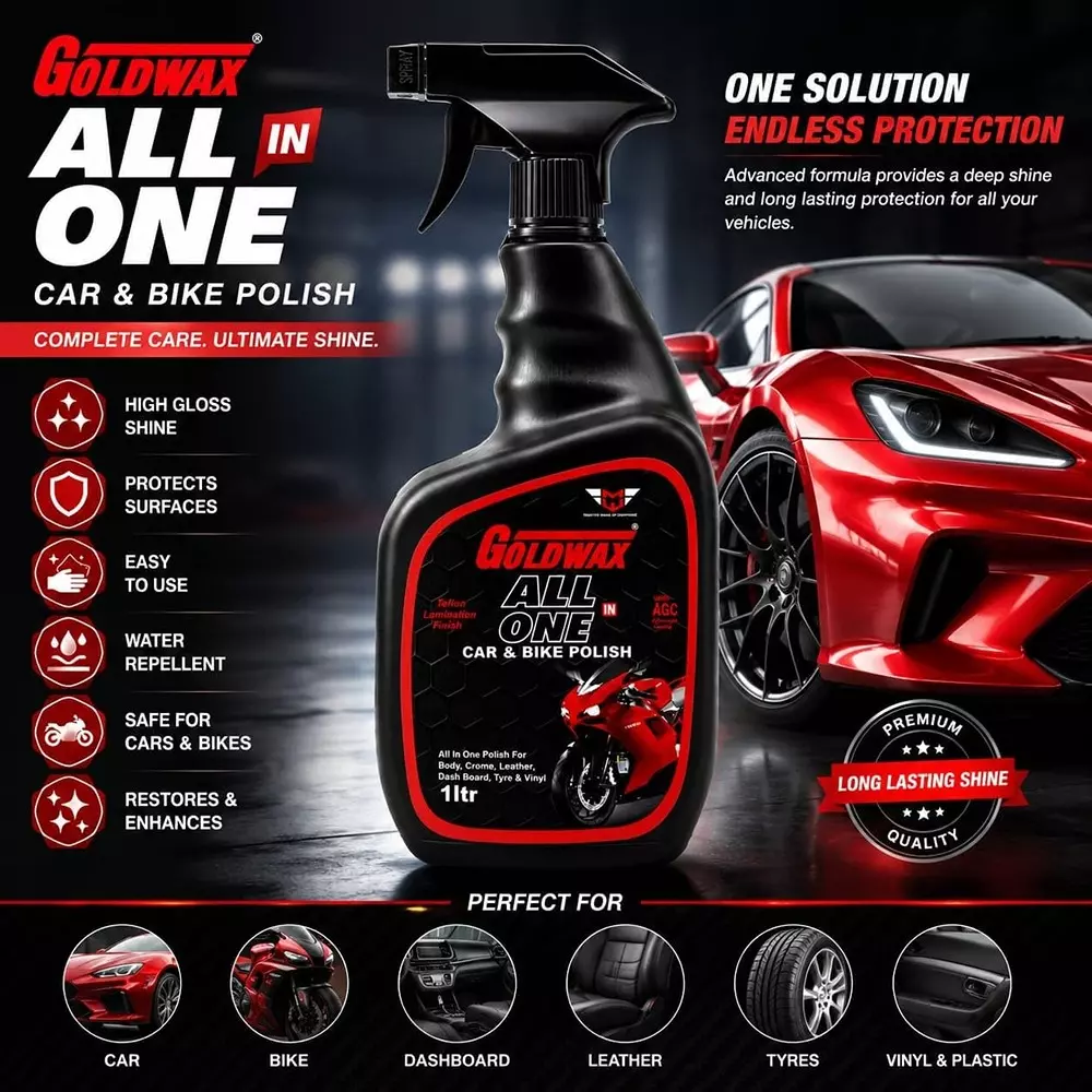 goldwax-all-in-one-car-bike-polish-spray-1-l-liquid-bottle-teflon-lamination-finish-for-car-bike-use
