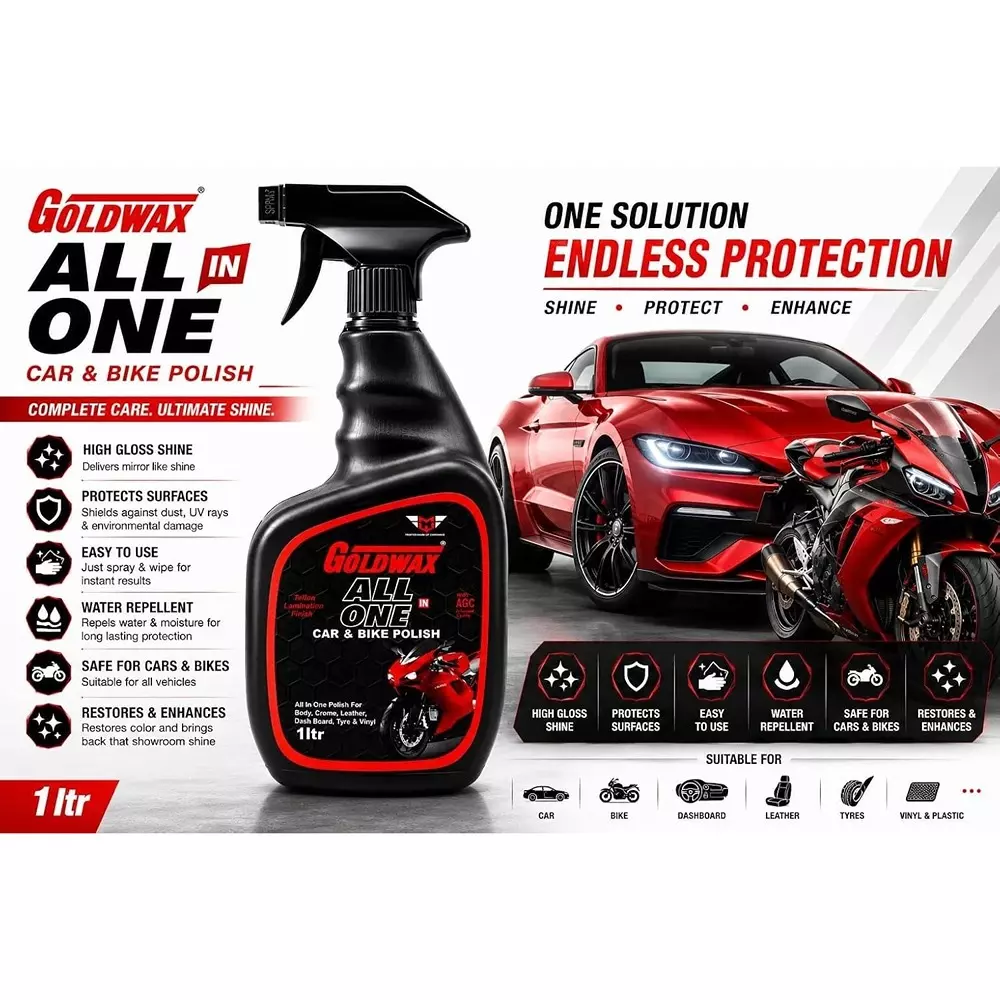goldwax-all-in-one-car-bike-polish-spray-1-l-liquid-bottle-teflon-lamination-finish-for-car-bike-use