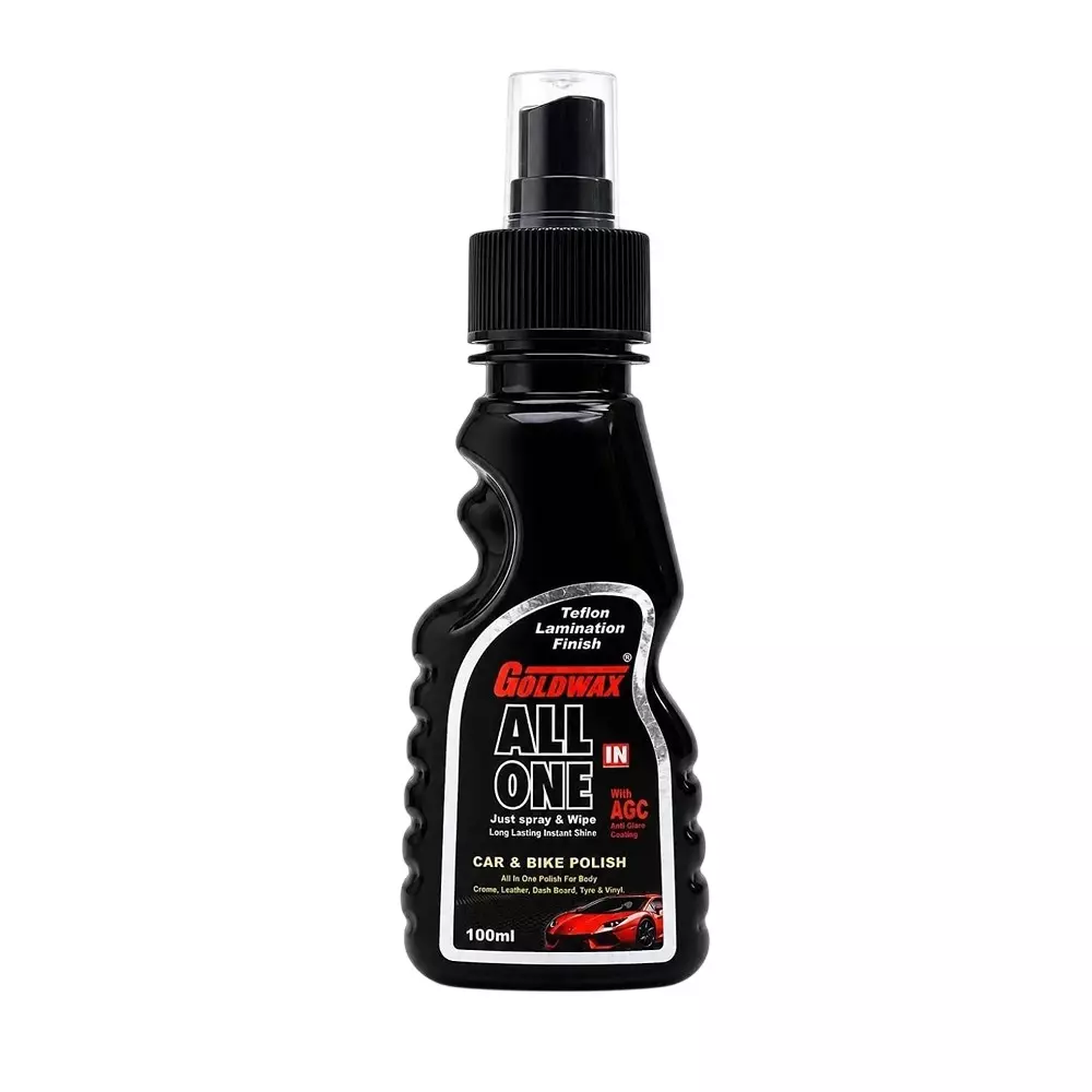 Goldwax All In One Car & Bike Polish Spray 100 ml Liquid Bottle Teflon Lamination Finish for Car & Bike Use