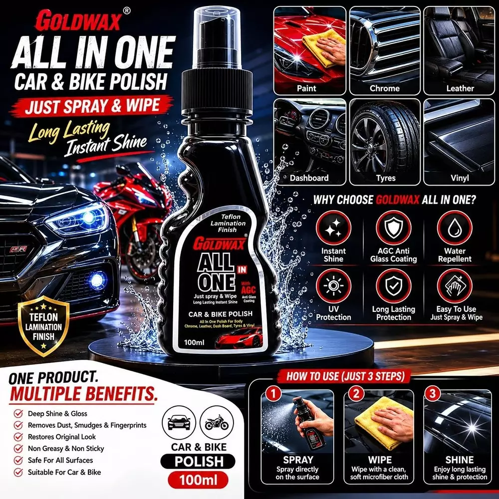 goldwax-all-in-one-car-bike-polish-spray-100-ml-liquid-bottle-teflon-lamination-finish-for-car-bike-use