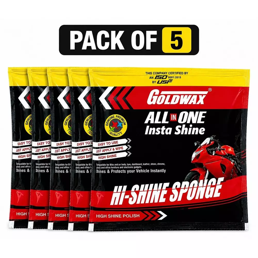 goldwax-all-in-one-insta-shine-polish-sponge-microfiber-yellow-for-car-bike-use-pack-of-5-pcs