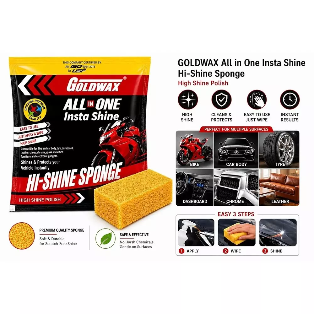 goldwax-all-in-one-insta-shine-polish-sponge-microfiber-yellow-for-car-bike-use-pack-of-5-pcs
