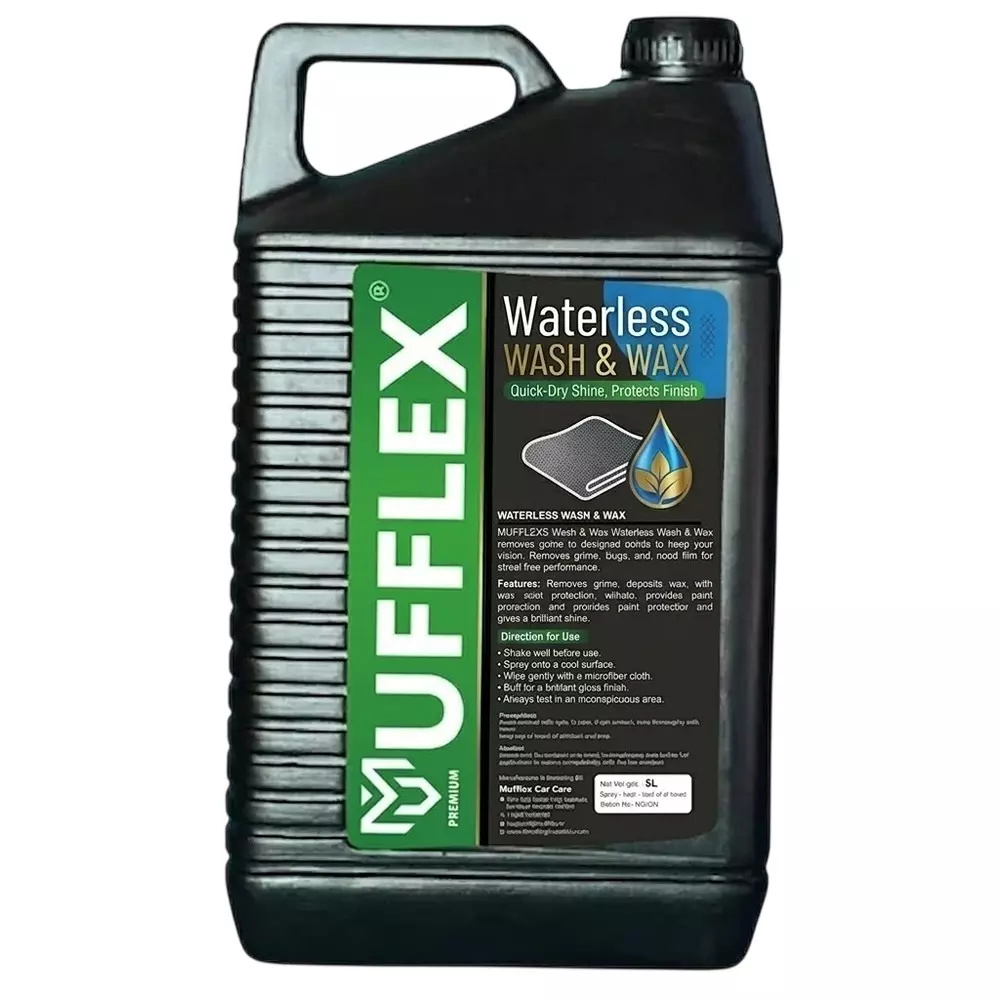Mufflex Waterless Wash & Wax Spray 5 L Can Fresh Fragrance for Car Washing