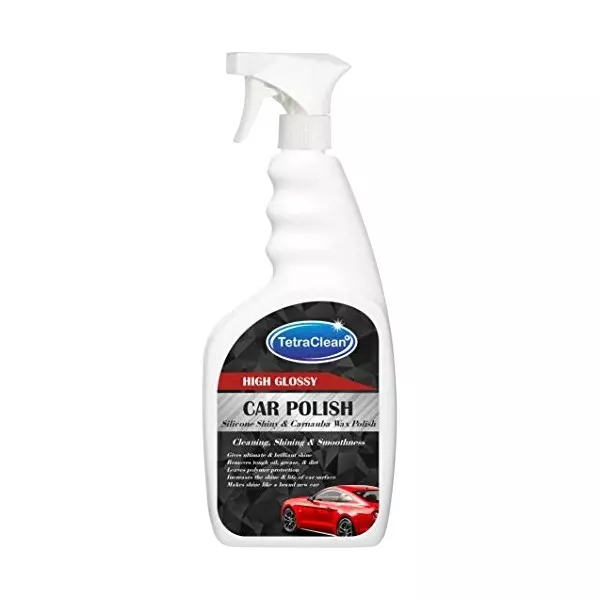 TetraClean High Glossy Car Exterior Polish 500 ml for Wax And Silicon, Removes Grease, Oil, Dirt, And Dust
