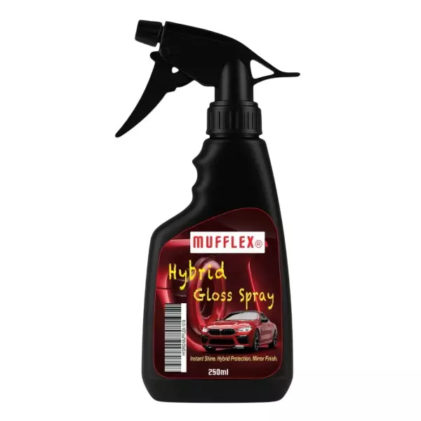 Mufflex Hybrid Car Gloss Spray 250 ml Bottle Fresh Fragrance for Car Washing