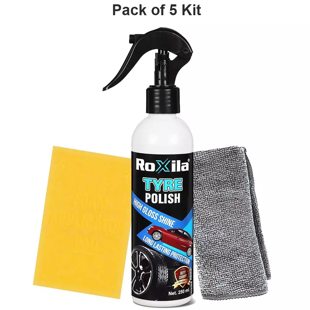 roxila-tyre-polish-250-ml-with-microfiber-cloth-applicator-pad