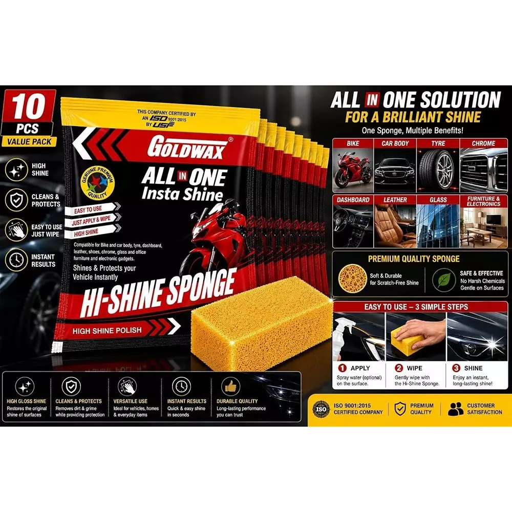 goldwax-all-in-one-insta-shine-polish-sponge-microfiber-yellow-for-car-bike-use-pack-of-10-pcs