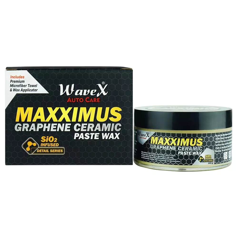 WAVEX 160 g Maxximus Graphene Ceramic Paste Wax Paste Formula for Superior Hydrophobicity, Gloss and Paint Protection, MAX160