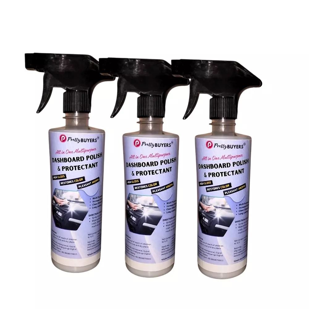 PrettyBUYERS Liquid Car Polish for Dashboard, Leather 500 ml Each (Pack of 3)