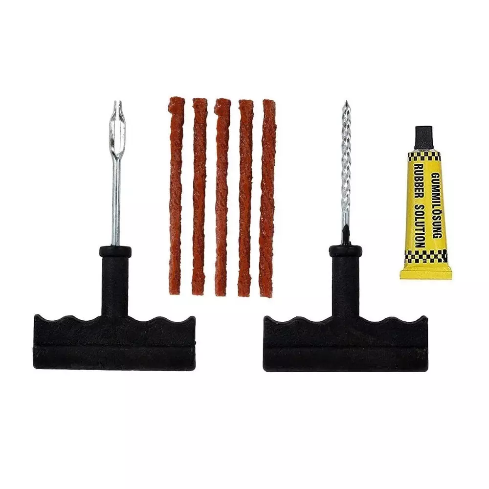 Jawsons Compact & Durable Tubeless Tire Repair Kit for Emergency Road Situation, ‎TR-RPR-KIT (Set of 8 Pcs)