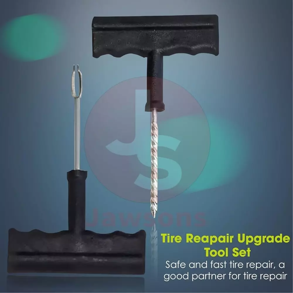 Jawsons Compact & Durable Tubeless Tire Repair Kit for Emergency Road Situation, ‎TR-RPR-KIT (Set of 8 Pcs)